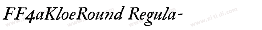FF4aKloeRound Regula字体转换